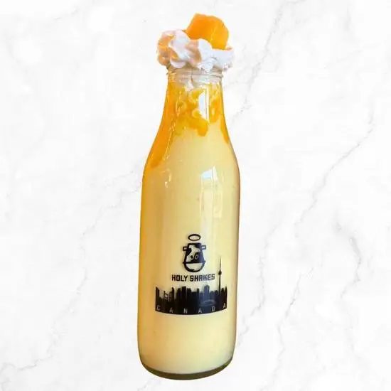 Fruity Mango Peach Shake at Holy Shakes Calgary Sage Hill, AB